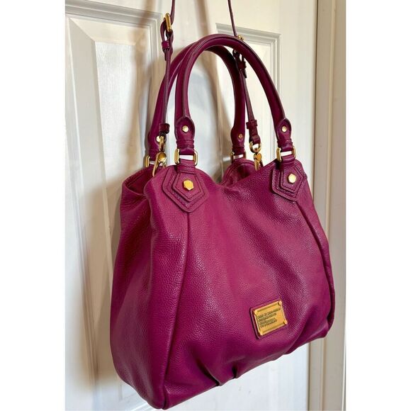 MARC by MARC JACOBS - Classic Q Fran Satchel/Shoulder Bag/Magenta Pebble Leather - Picture 14 of 16
